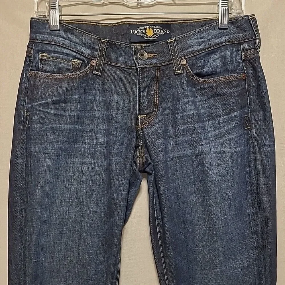 Lucky Brand Women's Zoe Skinny Jeans Size 6/28 Regular Dark Wash Low Rise - Picture 3 of 15